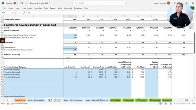 How to Create Financial Projections for an E-commerce Business (Inventory Included!)