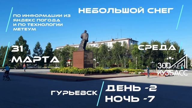 Погода в Кузбассе 31 Марта