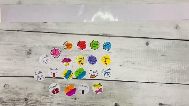 DIY Homemade Thankyou stickers / No Double side tape / No sticker sheets