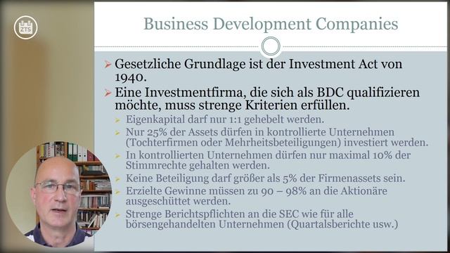 Kurz erklärt: Business Development Companies