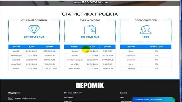 +650 р ПЛАТИТ !НОВЫЙ ВЫСОКОДОХОДНЫЙ ПРОЕКТ DEPOMIX !