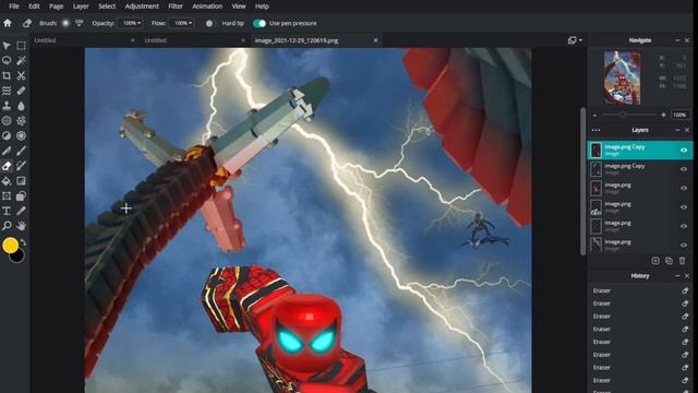 I remade the No Way Home poster on Roblox..