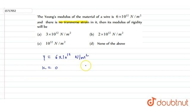 Calculate the work done, if a wire is loaded by 'Mg' weight and the increase in lengt is`l`