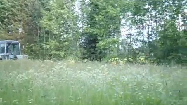 MTZ 82 cutting hay with Z-173
