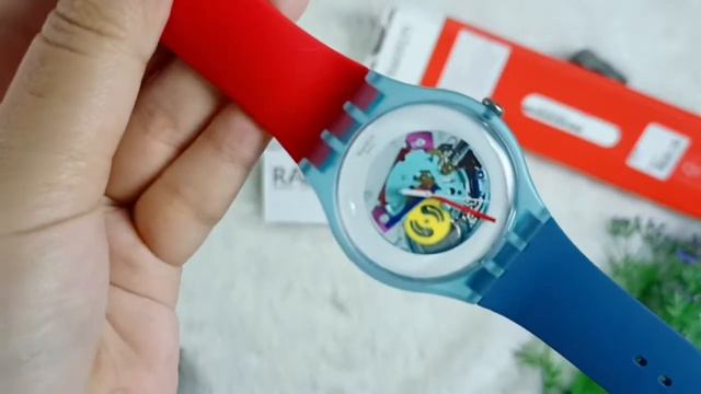 Swatch Color My Lacquered Blue Dial Blue Rubber