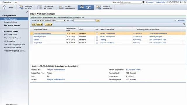 Project Resource Management with SAP Business ByDesign: Solution Demo