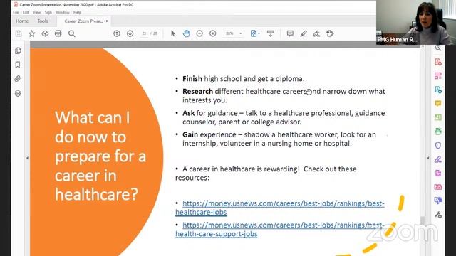 Career Zoom Health Care Series