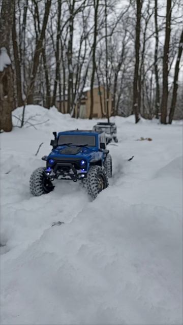 Рубикон и Дефендер едут по снегу) #rc #rccar #rccars #crawler #4x4rc #scale #rclife #jeep #defender