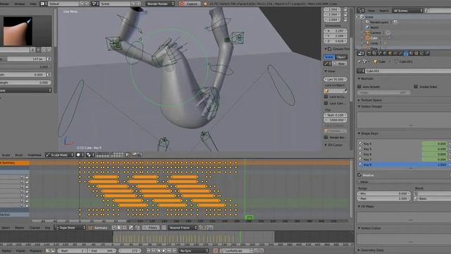 animated dough in Blender with shape keys