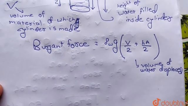A thin uniform cylindrical shell, closed at both ends, is partially filled with water. It is