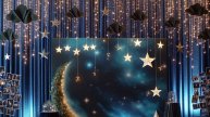 Фотозоны для выпускного бала в стиле "Звездная ночь": сияние звезд и мерцающие огни