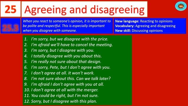 Listening & Speaking Practice Unit 25 Agreeing And Disagreeing Business English Level 1