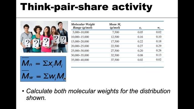 MSE 201 S21 Lecture 29 - Module 2 - Polymer Molecular Weight Example