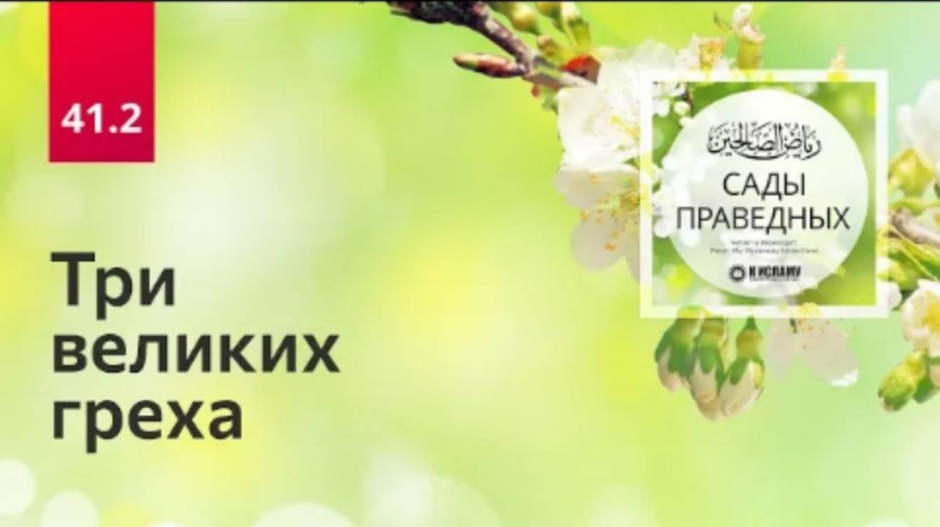 41.2 Три великих греха. Хадис 336. Сады праведных