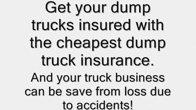 Dump Truck Insurance Delivers Protection
