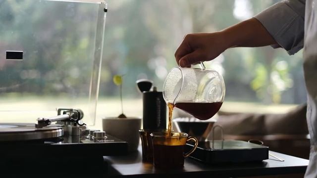 Morning Coffee Ambience at Home with KALITA TSUBAME 185 and LENCO LBT-188 Record Player ASMR