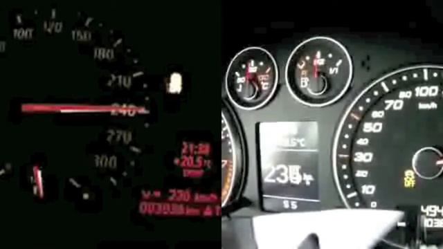 Bmw serie 1 m VS Audi RS3 0-270 km/h