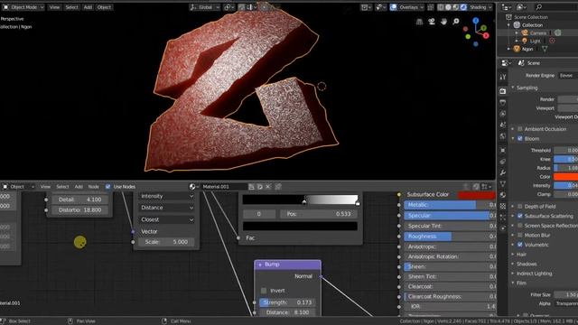 3D TEXT BLENDER 2.8