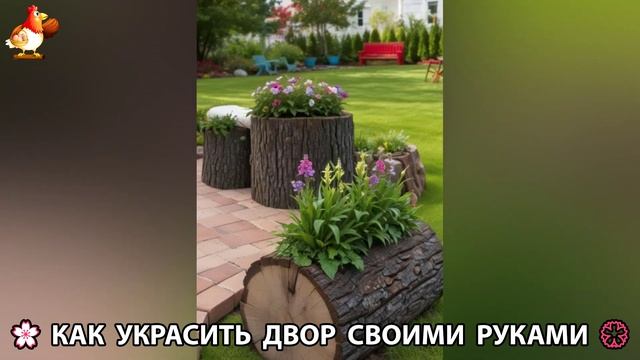 Как украсить двор дома фото идеи (4) 🏡 для дачи и сада своими руками 🌷🪻🌺💮