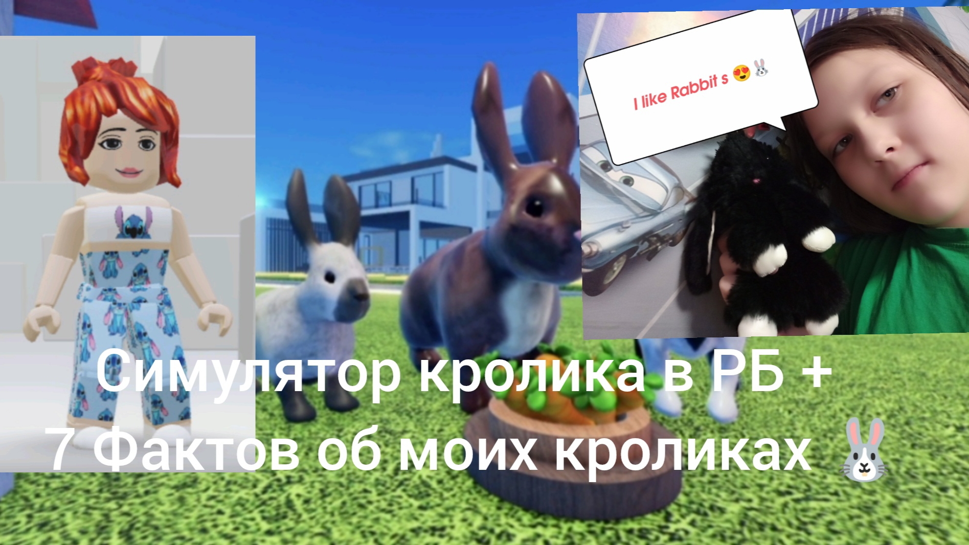 Симулятор кролика в роблокс + 7 фактов об моих кроликах 🐇🩷🥕