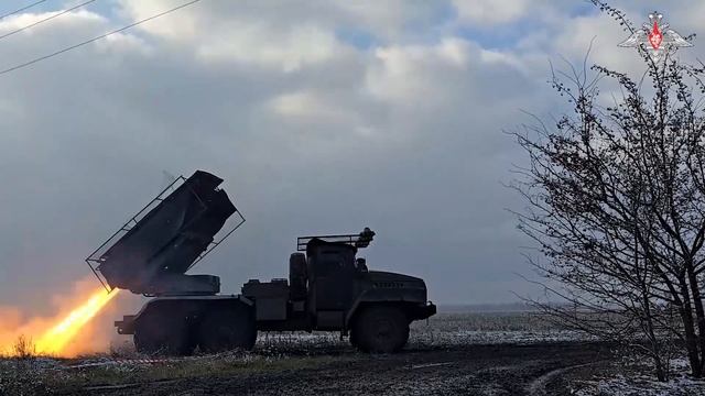 Боевая работа расчета РСЗО «Град»