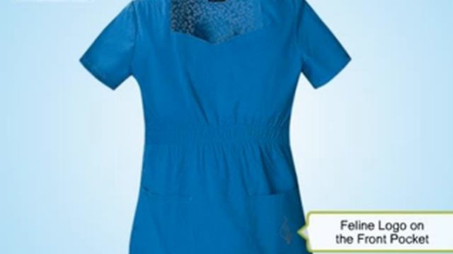 26842 Cherokee Scrubs - Baby Phat Animal Skin Burn-Out Scrub Top