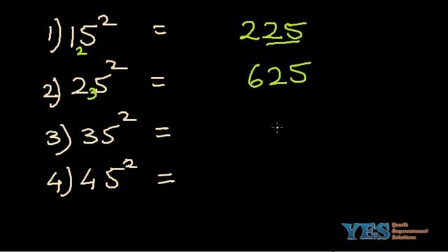 Mental Math: Square of Number Ending with 5