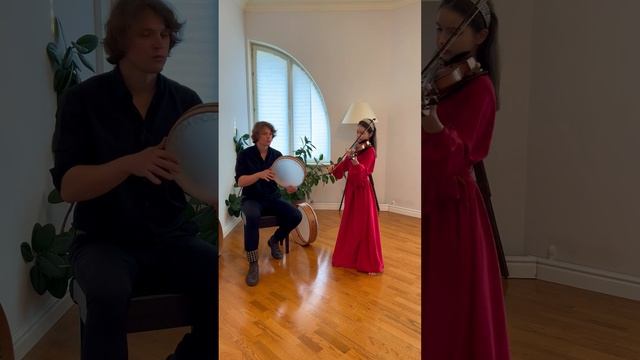 Bela Bartok, Romanian dances, 5th and 6th dance. Erik Markovskii, Taira Mingazova. #violin #drums