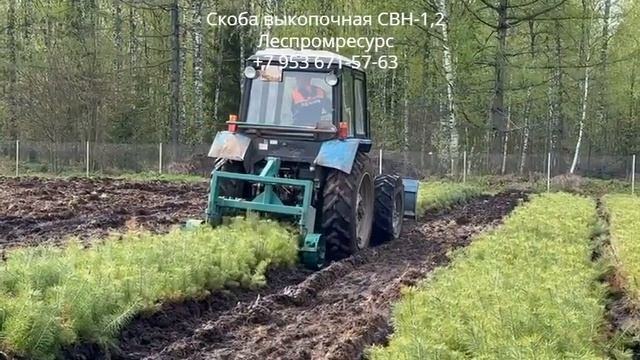 Скобы выкопочная СВН-1,2 Леспромресурс - видео в работе