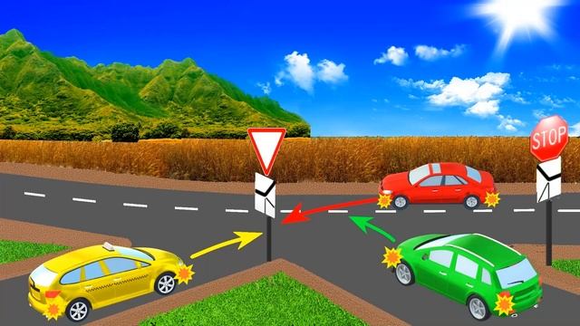 Главное не запутайтесь/В каком порядке разъедутся автомобили?