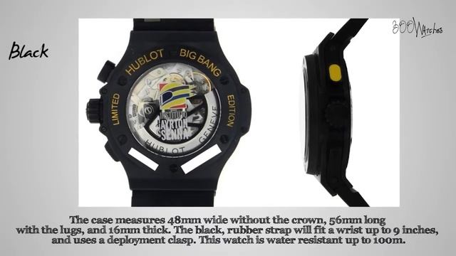 View this pre owned Hublot 315.CI.1129.RX.AES09 Big Bang Ayrton Senna 2 Ceramic Automatic Watch