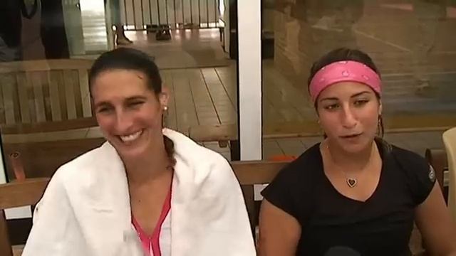 Interview de Virginie Razzano et Aravane Rezaï lors de l'Open de la Baie de Somme 2012