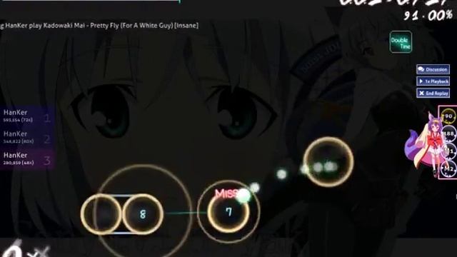 Kadowaki Mai - Pretty Fly (For A White Guy)(Double Time) osu!