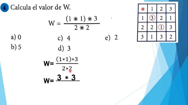 OPERADORES MATEMÁTICOS CON TABLA  3 ERO PRIM.