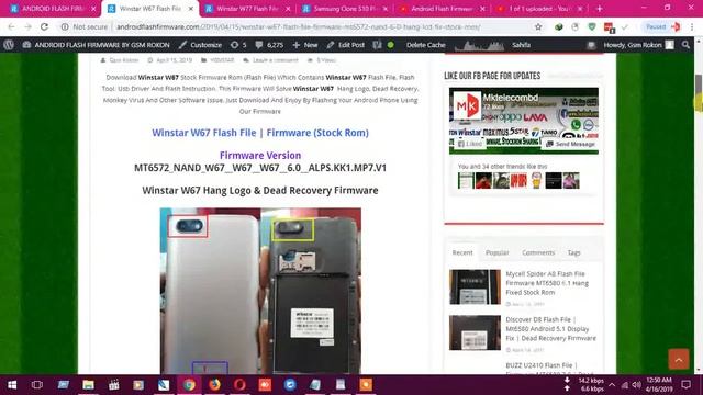 Winstar W67 Flash File | MT6572 Nand 6.0 | Hang & Lcd Fix Stock Rom