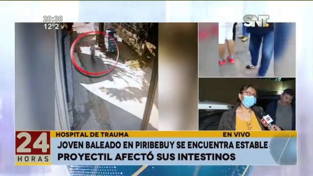 Estado de salud del joven baleado en Piribebuy