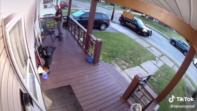 Cop caught on video disabling home security camera