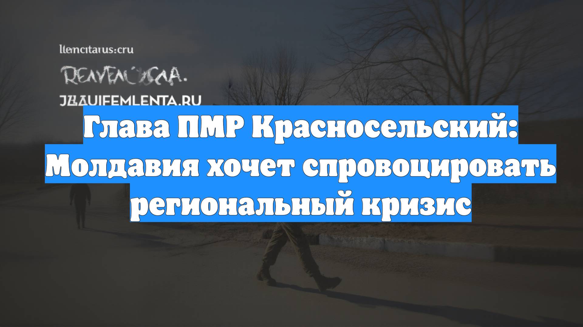 Глава ПМР Красносельский: Молдавия хочет спровоцировать региональный кризис