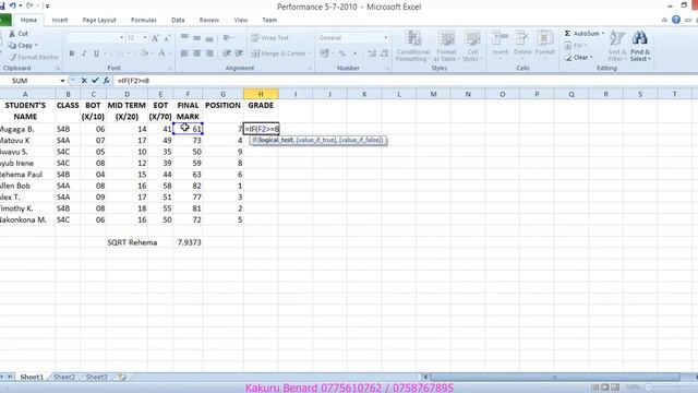 Spreadsheet Excel Lesson 2