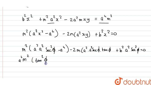 If the line `y=mx + sqrt(a^2 m^2 - b^2)` touches the hyperbola `x^2/a^2 - y^2/b^2 = 1`