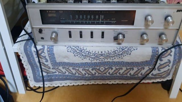 my vintage audio/sound testing/trio 320/tube receiver amp/JBL speaker/pre amp/tube/mp3 player