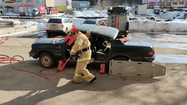 ДТП. тренировка к соревнованиям. ОГБУ "Пожарно - спасательная служба Костромской области"