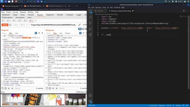 7. Lab 6 - File path traversal, validation of file extension with null byte bypass