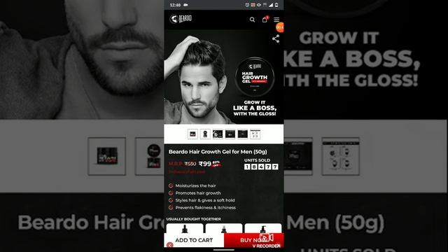 BEARDO HAIR GROWTH GEL only 80rs🔥regular price 550rs(Jaldi khi offer chle na jaye😳)Check Descriptio