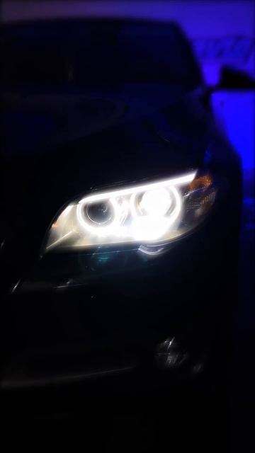 Замена ксенона на светодиодные линзы на BMW 5 F10  #ксенон #светодиодныелинзы #автосвет