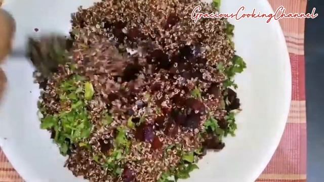 Tabula Salad / Quinoa Beetroot Salad #salata #quinoasalad #health #diet #graciouscooking