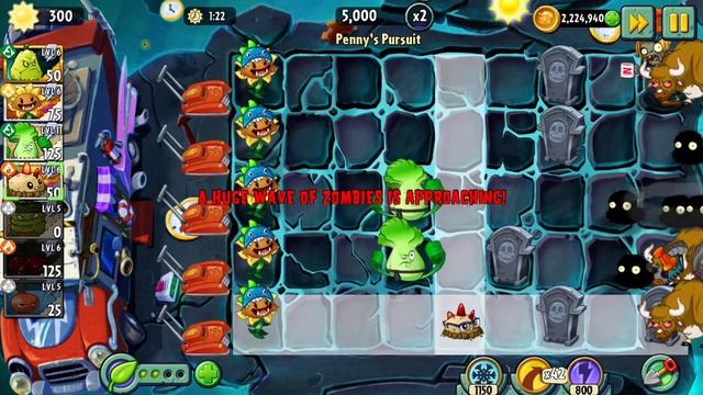 Penny's Pursuit. Horror-scope - Level 1 Difficulty 1, Plants vs. Zombies 2