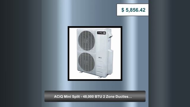 ACiQ Mini Split - 48,000 BTU 2 Zone Ductless Air Conditioner and Heat Pump with 2x 30 Ft. Line Sets