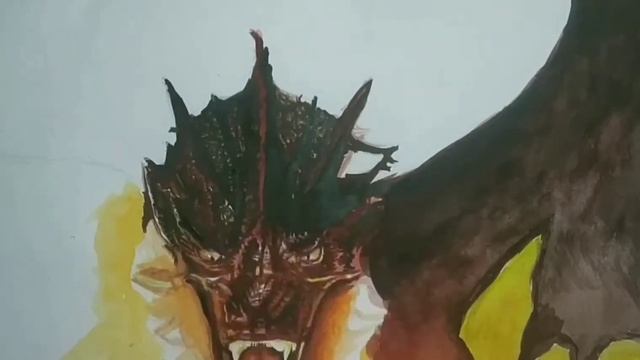 Painting Smaug from Hobbit: DOS timelapse video