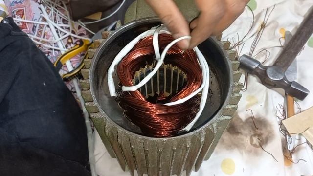 winding data of Asli punjab water pump stator Guli 6.4 cm stator Lambai 5.10 moter Api _  NL